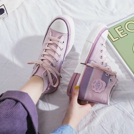 Autumn High Top Kawaii Canvas Sneakers for Women | Y2K Style
