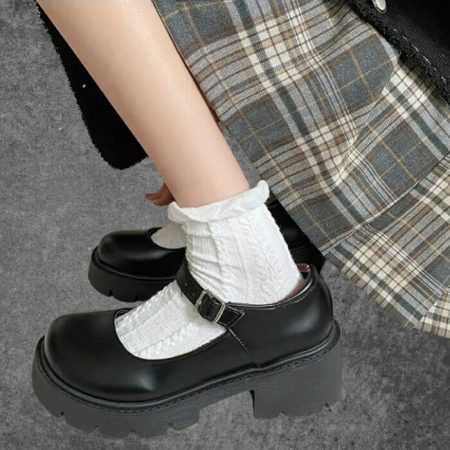 Black Lolita Platform Shoes: Y2K Goth Style for Edgy Fashionistas