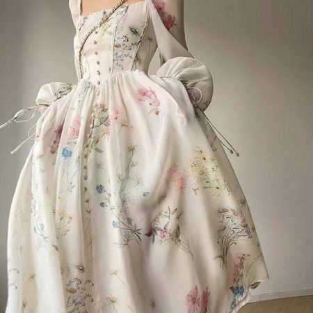 Fairy Blossom Dress for Chic Fall Parties