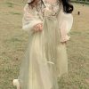 Fairy Floral Tulle Dress: Y2K Cottagecore Elegance