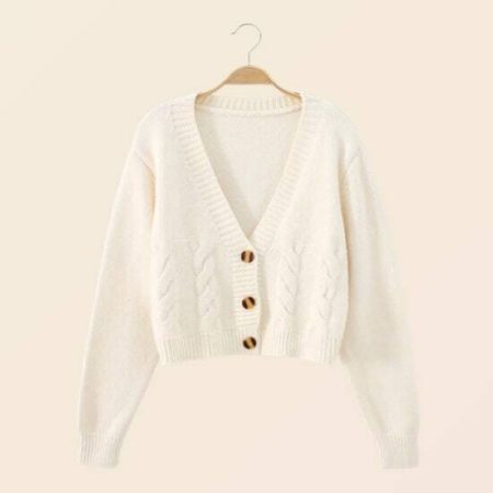 Harajuku Knitted Crop Cardigan: Y2K Winter Style