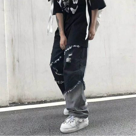 Harajuku Vibe Denim Pants for Trendsetters