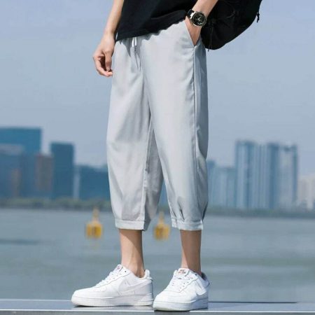 Urban Plus Men's Summer Sports Pants: Breathable Y2K Style