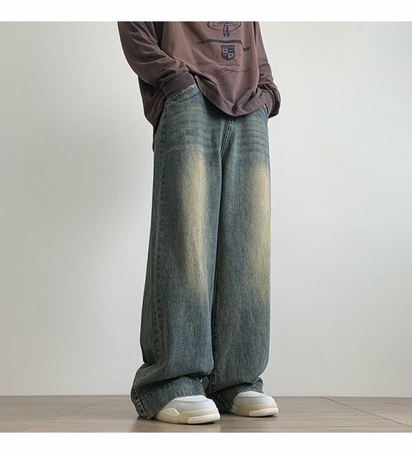 Vintage Blue Jeans: Y2K Distressed Streetwear [Essential]